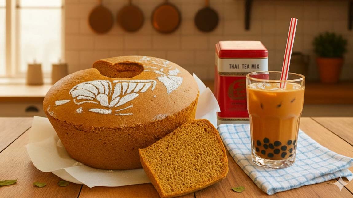 Thai Tea Chiffon Cake
